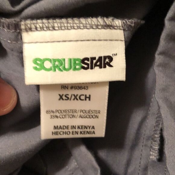 Scrubstar XS Gray Cotton Blend Scrub Pants - Picture 10 of 12
